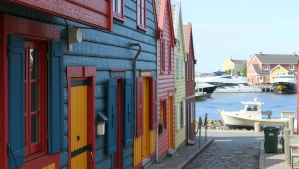 Livet i de små husen vid hamnen