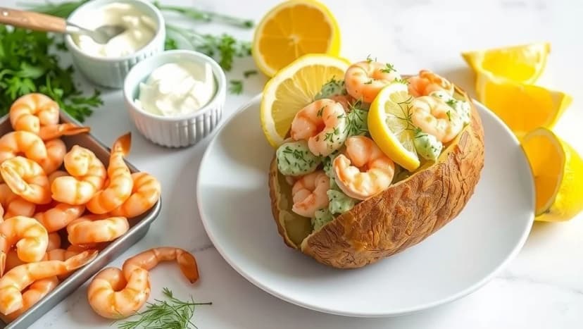 Räkröra till bakad potatis hemma